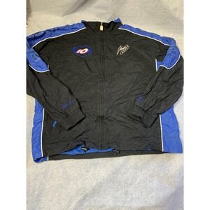 Chase Authentics Johnny Benson #10 NASCAR Jacket Mens L Black Blue vintage retro